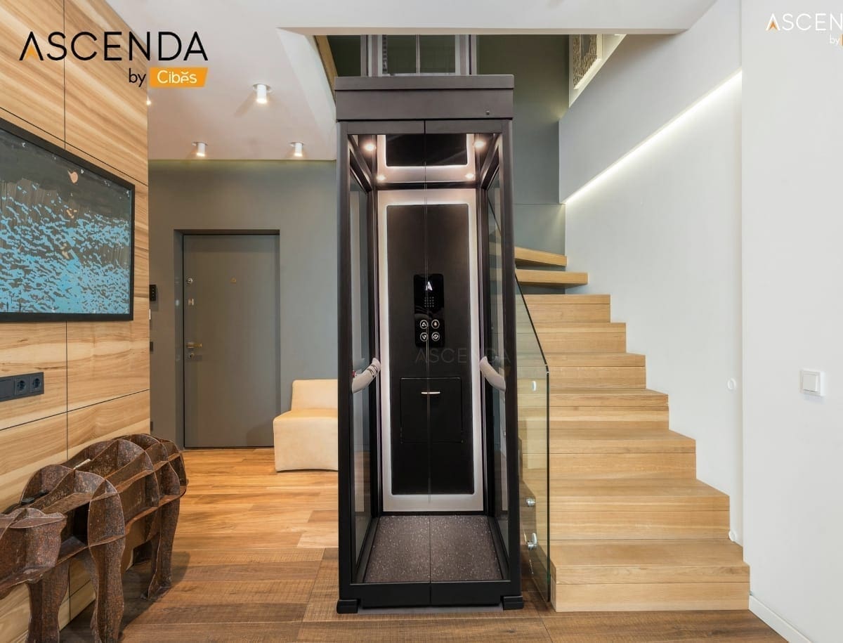 Ascenda Lift Showroom Thailand – Size M (Black Color)| ภาพตัวอย่างลิฟท์บ้าน