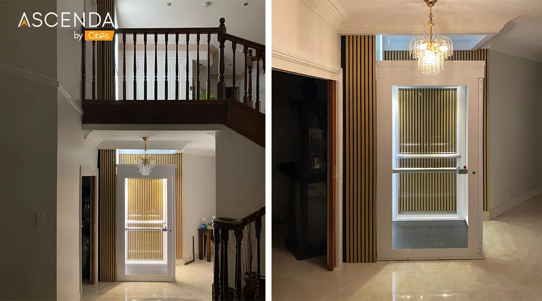 Ascenda Home Lift Size L in a Classic White Wood Home (2)
