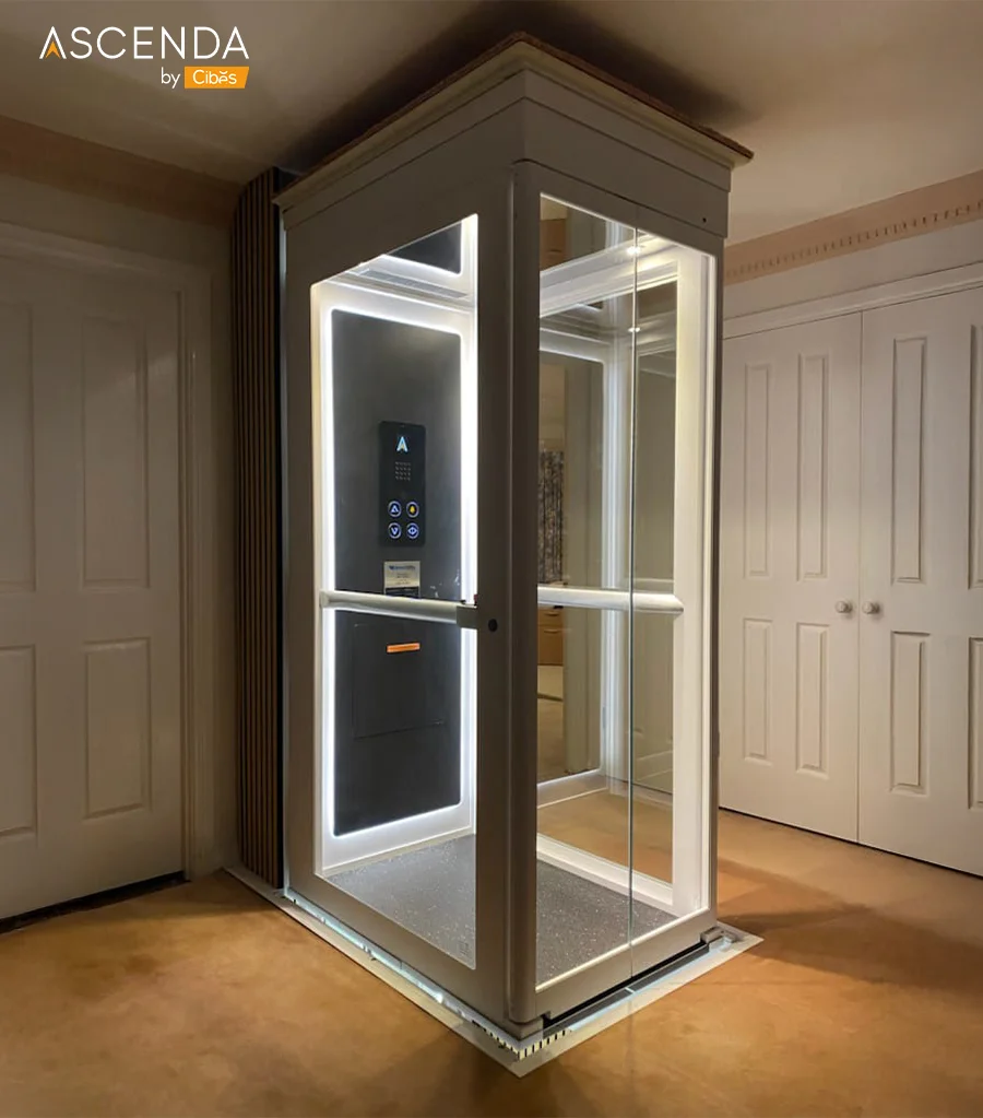 Ascenda Home Lift Size L in a Classic White Wood Home (4)