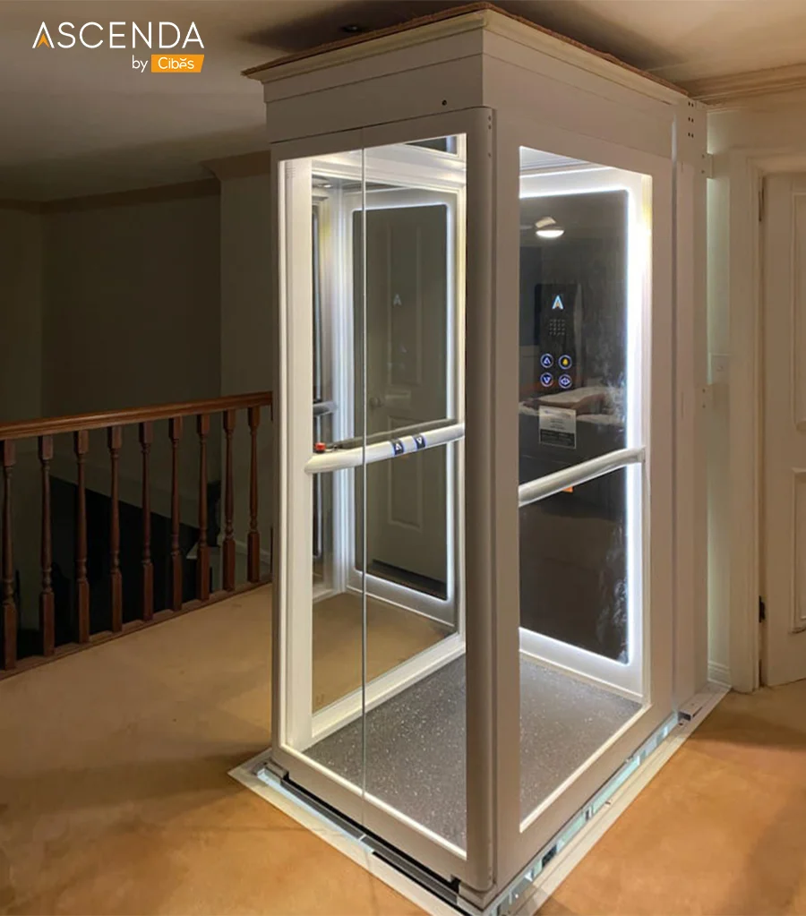Ascenda Home Lift Size L in a Classic White Wood Home (5)