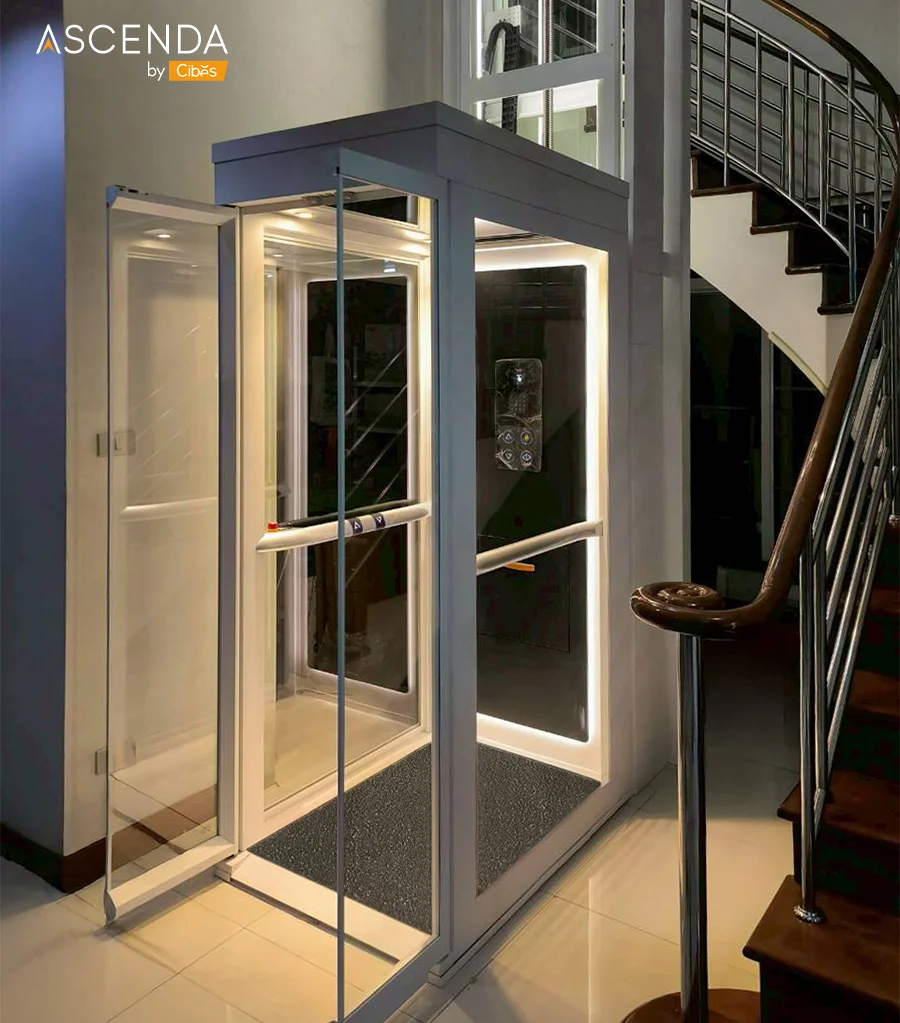ascenda home lift size l in the middle of the staircase (4)